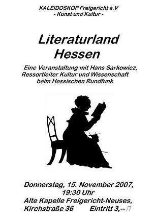 PK Literaturland Hessen 15.11.2007